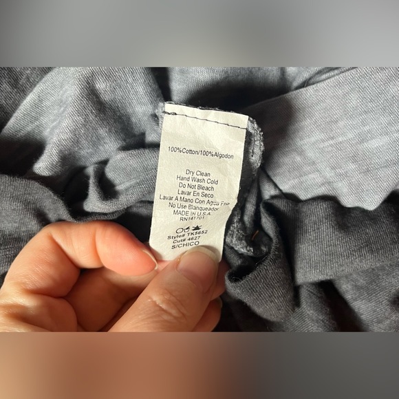 143 Story by Line up, Long Sleeve Tee, Grey distressed Size Small - Picture 8 of 8